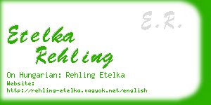 etelka rehling business card